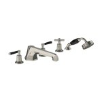 Lefroy Brooks Mackintosh Bateria wannowa 5-otworowa z wyciąganym zestawem prysznicowym Silver Nickel MB1260NK