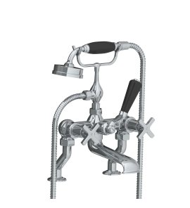 Lefroy Brooks Mackintosh Bateria wannowa 2-otworowa z zestawem prysznicowym Chrom MH1100CP