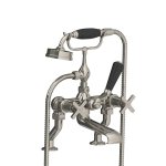 Lefroy Brooks Mackintosh Bateria wannowa 2-otworowa z zestawem prysznicowym Silver Nickel MH1100NK