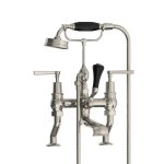 Lefroy Brooks Mackintosh Bateria wannowa 2-otworowa z zestawem prysznicowym Silver Nickel ML1100NK