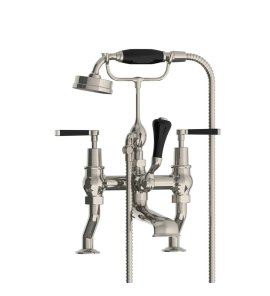 Lefroy Brooks Mackintosh Bateria wannowa 2-otworowa z zestawem prysznicowym Silver Nickel MB1100NK