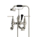 Lefroy Brooks Mackintosh Bateria wannowa ścienna z zestawem prysznicowym Silver Nickel ML1166NK