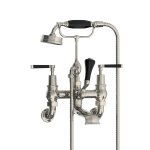Lefroy Brooks Mackintosh Bateria wannowa ścienna z zestawem prysznicowym Silver Nickel MB1166NK