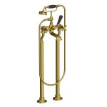 Lefroy Brooks Mackintosh Bateria wannowa wolnostojąca z zestawem prysznicowym Polished Brass MH1144PB