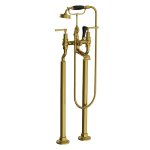 Lefroy Brooks Mackintosh Bateria wannowa wolnostojąca z zestawem prysznicowym Antique Gold ML1144AG