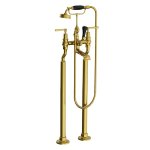 Lefroy Brooks Mackintosh Bateria wannowa wolnostojąca z zestawem prysznicowym Polished Brass ML1144PB
