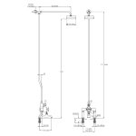 Lefroy Brooks Mackintosh Bateria wannowa termostatyczna 2-otworowa z deszczownicą Ø 154 mm Chrom DMMK8821CP