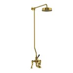 Lefroy Brooks Mackintosh Bateria wannowa termostatyczna 2-otworowa z deszczownicą Ø 197 mm Polished Brass DMMK8822PB