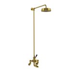 Lefroy Brooks Mackintosh Bateria wannowa termostatyczna 2-otworowa z deszczownicą Ø 197 mm Polished Brass WMMK8822PB