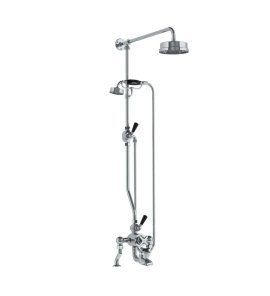 Lefroy Brooks Mackintosh Bateria wannowa termostatyczna 2-otworowa z deszczownicą Ø 154 mm i zestawem prysznicowym Chrom DMMK8824CP