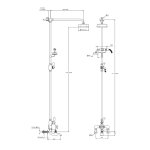 Lefroy Brooks Mackintosh Bateria wannowa termostatyczna 2-otworowa z deszczownicą Ø 154 mm i zestawem prysznicowym Chrom WMMK8824CP