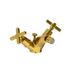 Lefroy Brooks Mackintosh Bateria bidetowa z korkiem automatycznym Polished Brass MH1195PB