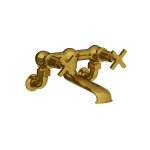Lefroy Brooks Mackintosh Bateria wannowa 2-otworowa ścienna Antique Gold MH1151AG