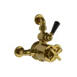 Lefroy Brooks Mackintosh Bateria termostatyczna natryskowa z zaworem ciśnieniowym na jednodrożna Antique Gold MK8725AG