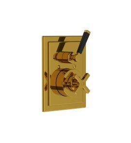 Lefroy Brooks Mackintosh Bateria termostatyczna natryskowa podtynkowa Antique Gold MB8706AG