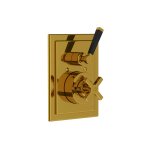 Lefroy Brooks Mackintosh Bateria termostatyczna natryskowa podtynkowa Antique Gold MB8706AG
