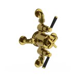 Lefroy Brooks Mackintosh Bateria termostatyczna natryskowa ścienna 2-drożna Polished Brass MB8746PB