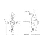 Lefroy Brooks Mackintosh Bateria termostatyczna natryskowa ścienna 2-drożna Chrom MK8746CP