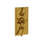 Lefroy Brooks Mackintosh Bateria termostatyczna natryskowa podtynkowa 2-drożna Antique Gold MK8736AG