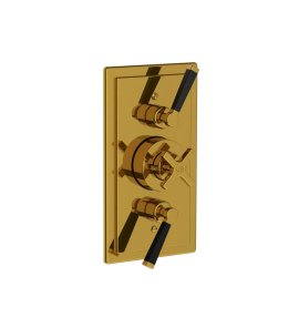 Lefroy Brooks Mackintosh Bateria termostatyczna natryskowa podtynkowa 2-drożna Antique Gold MB8736AG