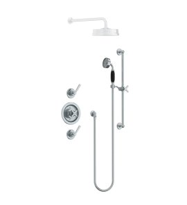 Lefroy Brooks Mackintosh Bateria natryskowa termostatyczna ze słuchawką prysznicową na drążku Chrom MK8804CP