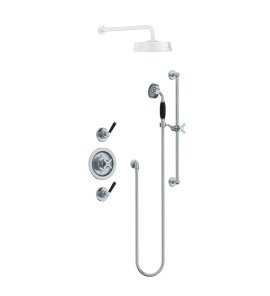 Lefroy Brooks Mackintosh Bateria natryskowa termostatyczna ze słuchawką prysznicową na drążku Chrom MB8804CP