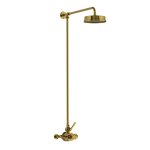 Lefroy Brooks Mackintosh Bateria natryskowa termostatyczna 2-otworowa z deszczownicą Ø 197 mm Antique Gold ML8702AG