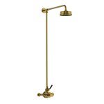 Lefroy Brooks Mackintosh Bateria natryskowa termostatyczna 2-otworowa z deszczownicą Ø 154 mm Antique Gold MB8701AG