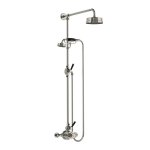 Lefroy Brooks Mackintosh Bateria natryskowa termostatyczna 2-otworowa z deszczownicą Ø 154 mm Silver Nickel MB8703NK