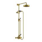 Lefroy Brooks Mackintosh Bateria natryskowa termostatyczna 2-otworowa z deszczownicą Ø 197 mm Polished Brass MB8704PB