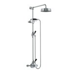 Lefroy Brooks Mackintosh Bateria natryskowa termostatyczna 2-otworowa z deszczownicą Ø 197 mm Chrom MK8704CP