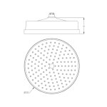 Lefroy Brooks Mackintosh Deszczownica Ø 197 mm Chrom MK2107CP