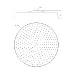 Lefroy Brooks Mackintosh Deszczownica Ø 298 mm Chrom MK1730CP