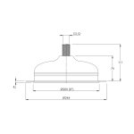 Lefroy Brooks Mackintosh Deszczownica sufitowa Ø 200 mm Chrom LB2111CP