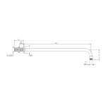 Lefroy Brooks Mackintosh Ramie ścienne do deszczownicy Chrom LB1735CP