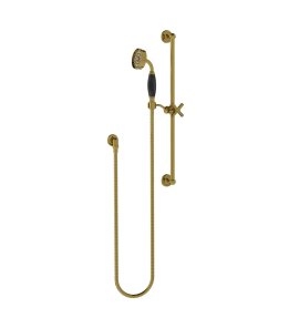 Lefroy Brooks Mackintosh Zestaw prysznicowy przesuwny na drążku Antique Gold MK1727AG