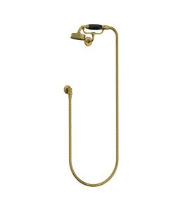 Lefroy Brooks Mackintosh Zestaw prysznicowy na uchwycie ściennym Antique Gold MK1760AG