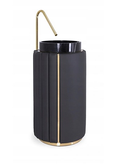 Maison Valentina Darian Umywalka wolnostojąca ⌀45 cm czarny 5909836127686