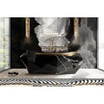 Maison Valentina Diamond Faux Marble Wanna wolnostojąca 215x95 cm czarny połysk 5909951694776