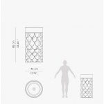 Maison Valentina Koi Umywalka wolnostojąca ⌀45 cm czarny 5921896875247