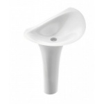 Marmorin Alice Umywalka stojąca-przyścienna 58xh98 cm Biały P_S_002_04_0580