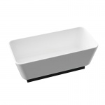 Marmorin Balta Wanna wolnostojąca biała z czarną podstawą 155x74x60 cm P_W_009_03_1550 