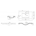 Marmorin Moira Bis 100 Umywalka meblowa/wpuszczana w blat 100x50x12,5 cm Biały P_U_059_07_1000 