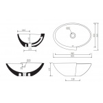 Marmorin Zora Umywalka nablatowa 50,5x36x17,3 cm Biały P_U_531_03_0505 