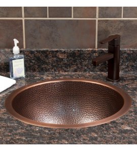 Umywalka Cobre Miedziana młotkowana wpuszczana w blat 45 cm SLZOW-008.45