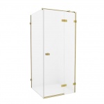 New Trendy Avexa Gold Kabina prysznicowa prawa 90x80x200 cm Złoty szczotkowany EXK-1743