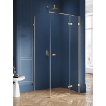 New Trendy Avexa Gold Kabina prysznicowa prawa 90x100x200 cm Złoty szczotkowany EXK-1747