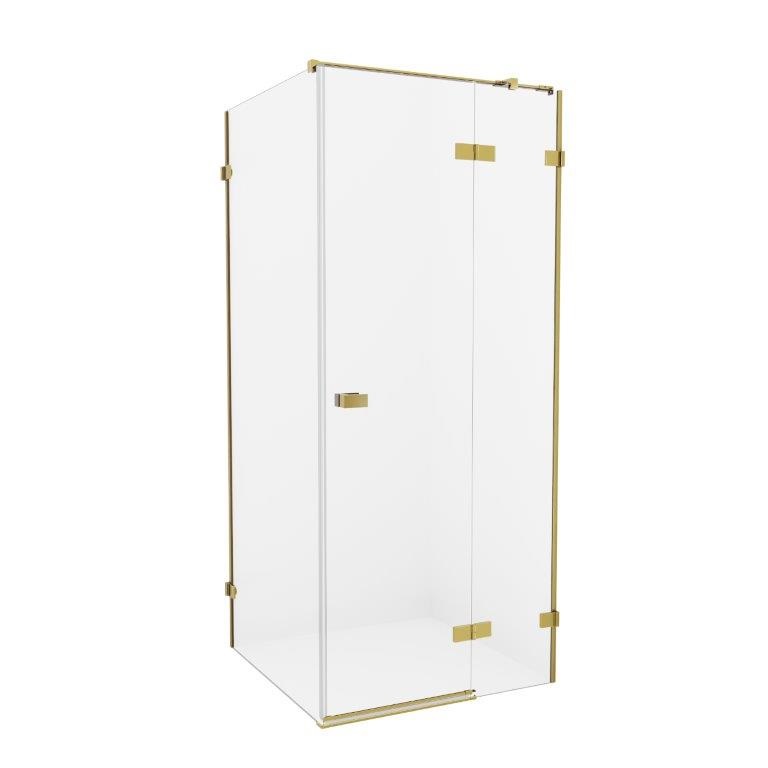 New Trendy Avexa Gold Kabina prysznicowa prawa 110x80x200 cm Złoty szczotkowany EXK-1876