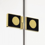 New Trendy Avexa Gold Parawan wannowy uchylny 100x150 cm Prawy Złoty szczotkowany EXK-2011