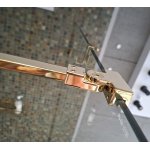      New Trendy Avexa Kabina prysznicowa 110x200 gold shine EXK-1814 WYPRZEDAŻ EKSPOZYCJI!!